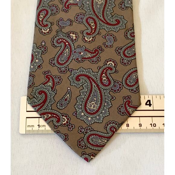 CONTE di MILANO and DAMON 2 Piece Men’s Neck Ties 100% Silk Geometric & Paisley - Picture 7 of 8